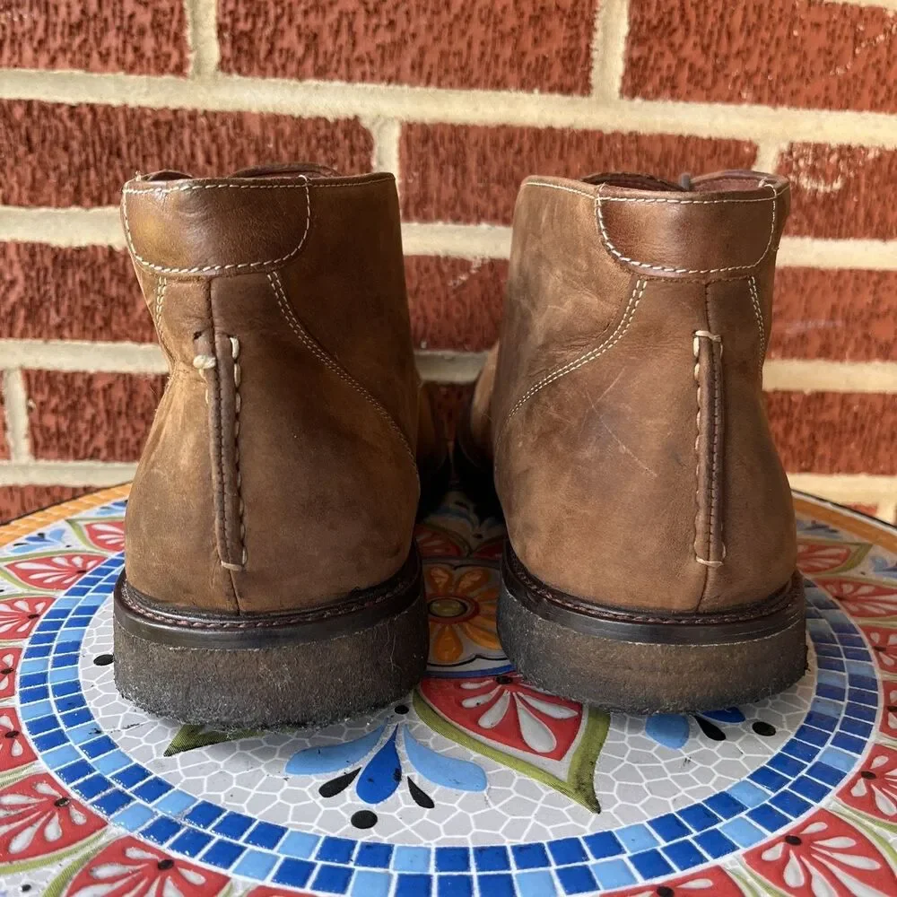 Johnston & Murphy Copeland Chukka Mens 11 Brown Oiled Full Grain Leather Boots